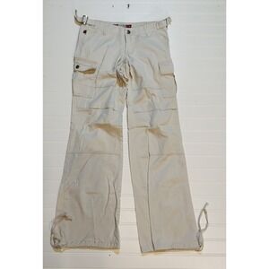 YMI Women Size 1 Khaki Cargo Pants Low Rise Wide Leg Skater Grunge Y2K Utility
